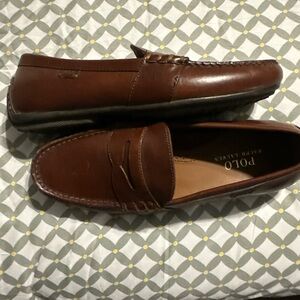 Brand New Ralph Lauren Polo Reynold Leather Upper Size 9D Brown Tan